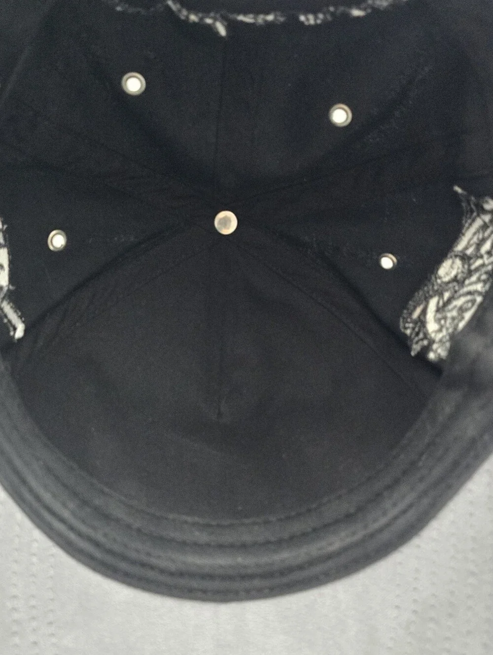 Pandemonium Clothing Mr Voorhees Jason Mask Chenille Logo Suede Bill Adjus. Hat